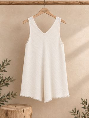 Blusa cruda lino bajo desflecado 2